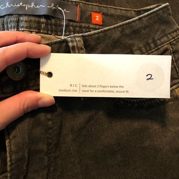 NWT! Christopher blue brown corduroy pants - Picture 6 of 12